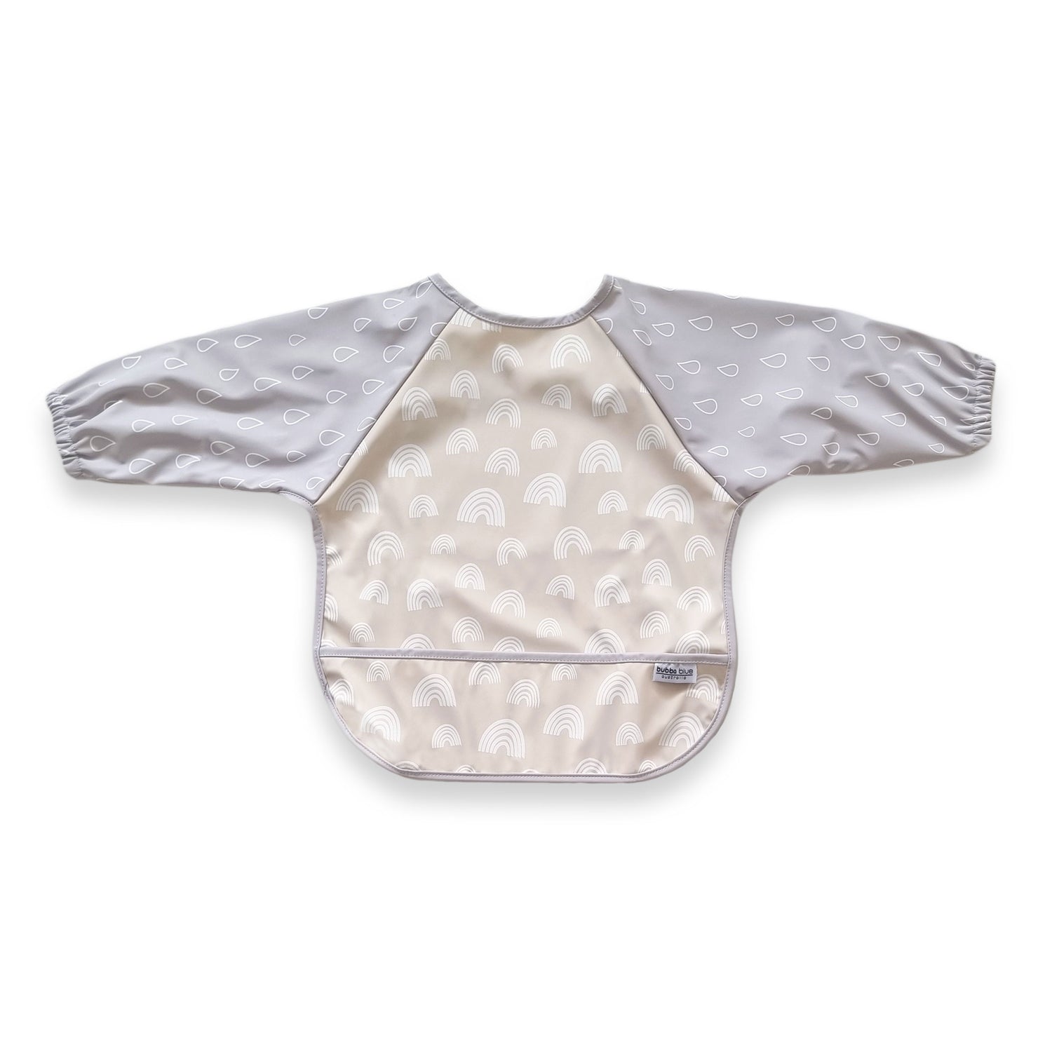 2x Nordic Smock Bibs Bundle - Sky/Mint & Sand/Grey - Bubba Blue Australia