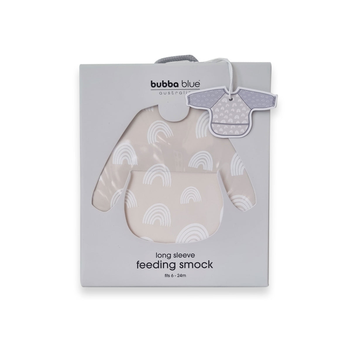 Nordic Smock Bib - Grey/Sand - Bubba Blue Australia