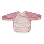 Nordic Smock Bib & Plum 2pk Feeding Spoons Bundle - Pink - Bubba Blue Australia
