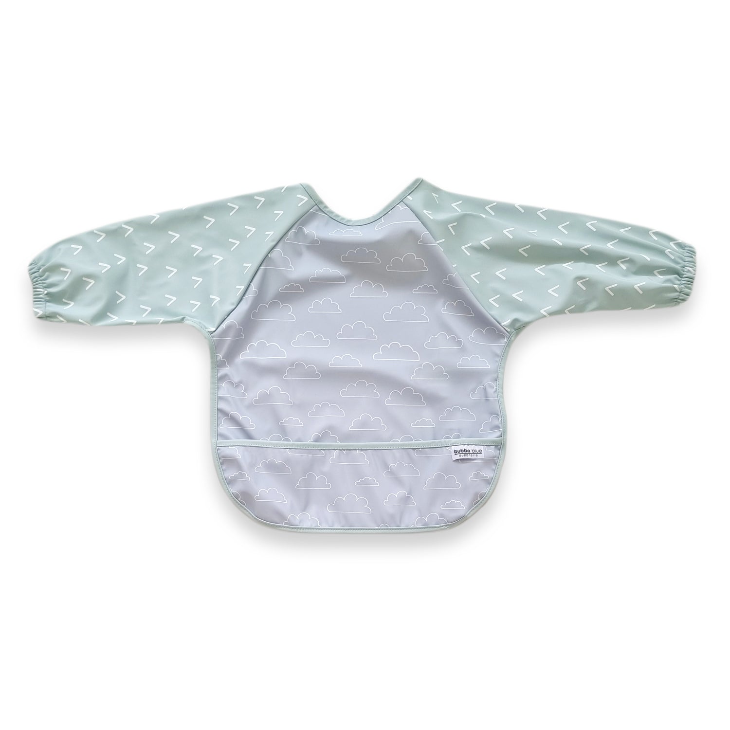 2x Nordic Smock Bibs Bundle - Sky/Mint & Sand/Grey - Bubba Blue Australia