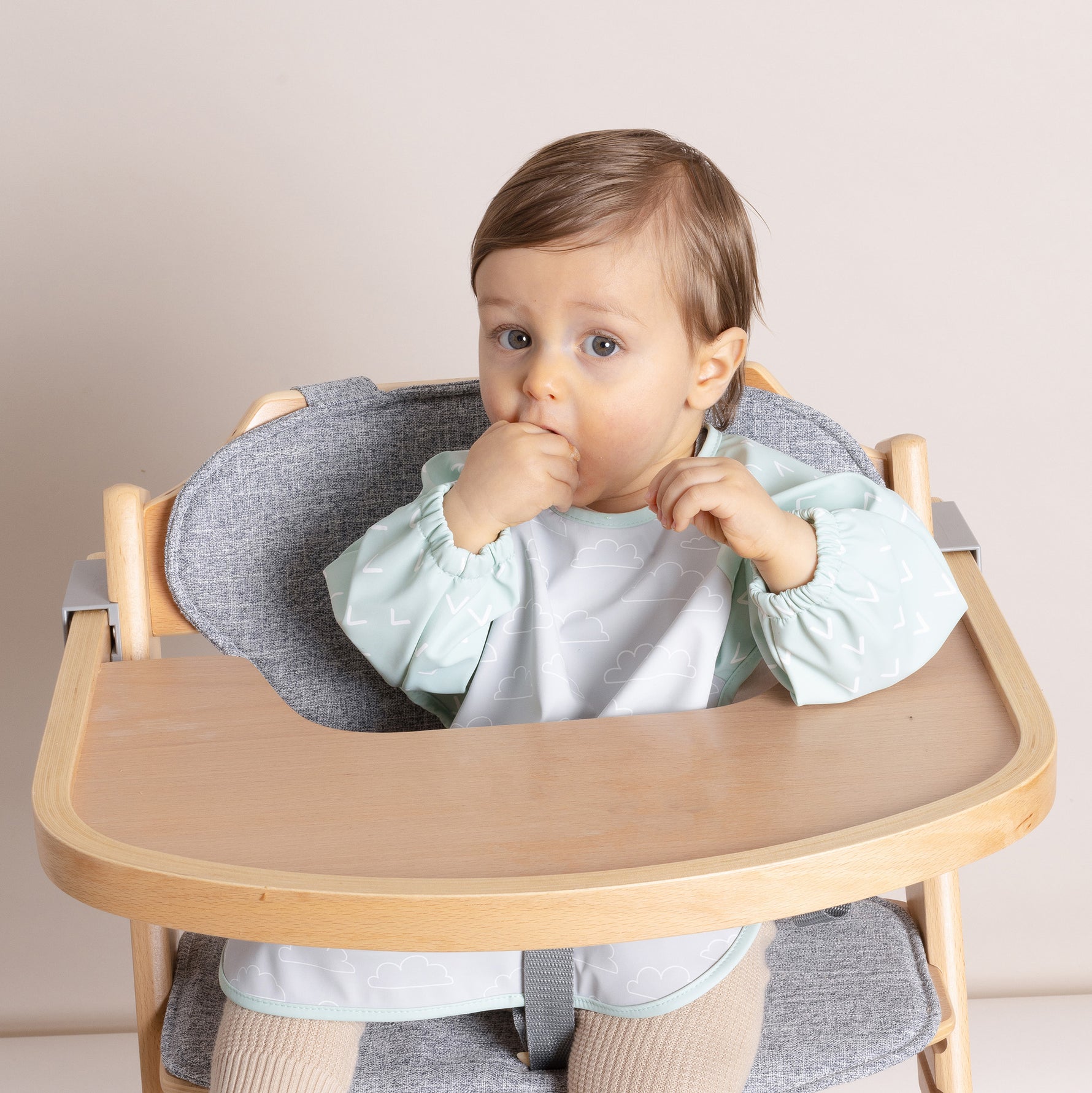 Nordic Smock Bib - Sky/Mint - Bubba Blue Australia