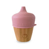 Plum Bamboo and Silicone Sippy Cup & Suction Bowl Bundle - Dusty Berry