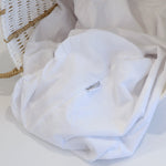 Bamboo White Compact Cot Waterproof Mattress Protector - Bubba Blue Australia