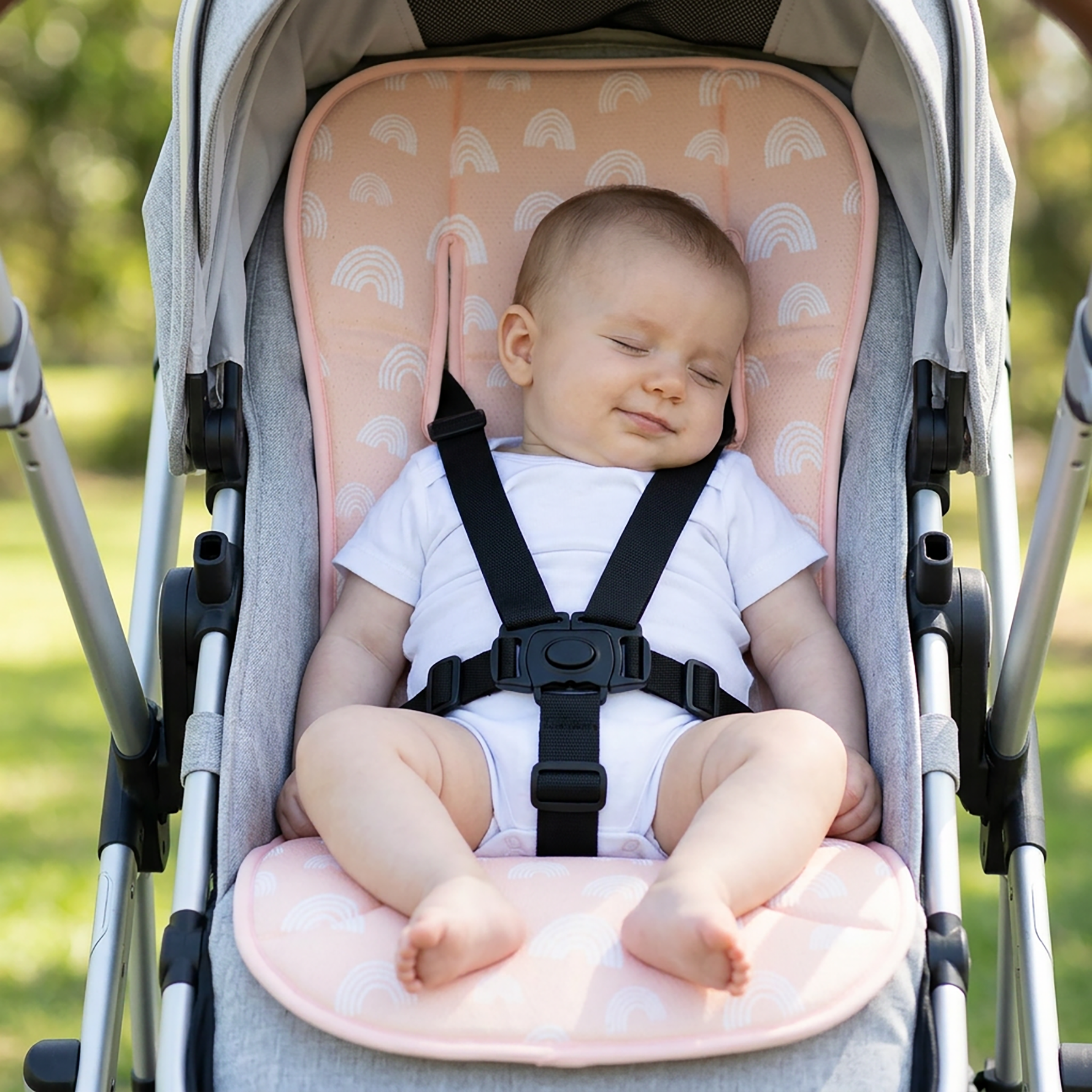 Nordic AIR+ Reversible Pram Liner - Berry/Rose - Bubba Blue Australia