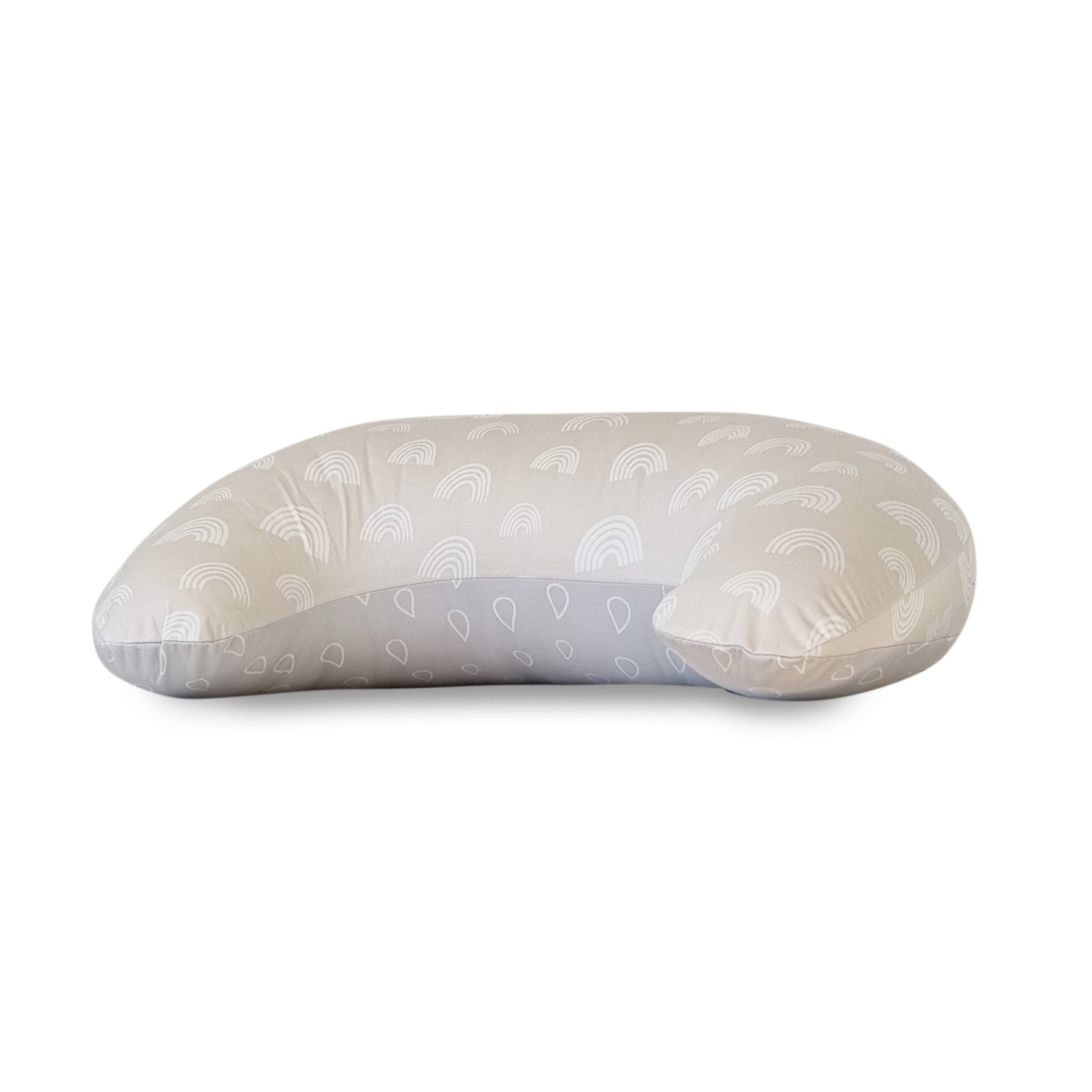 Nordic Nursing Pillow Sand/Grey Plus FREE Bamboo 100 Sheets Nappy Liners - Bubba Blue Australia