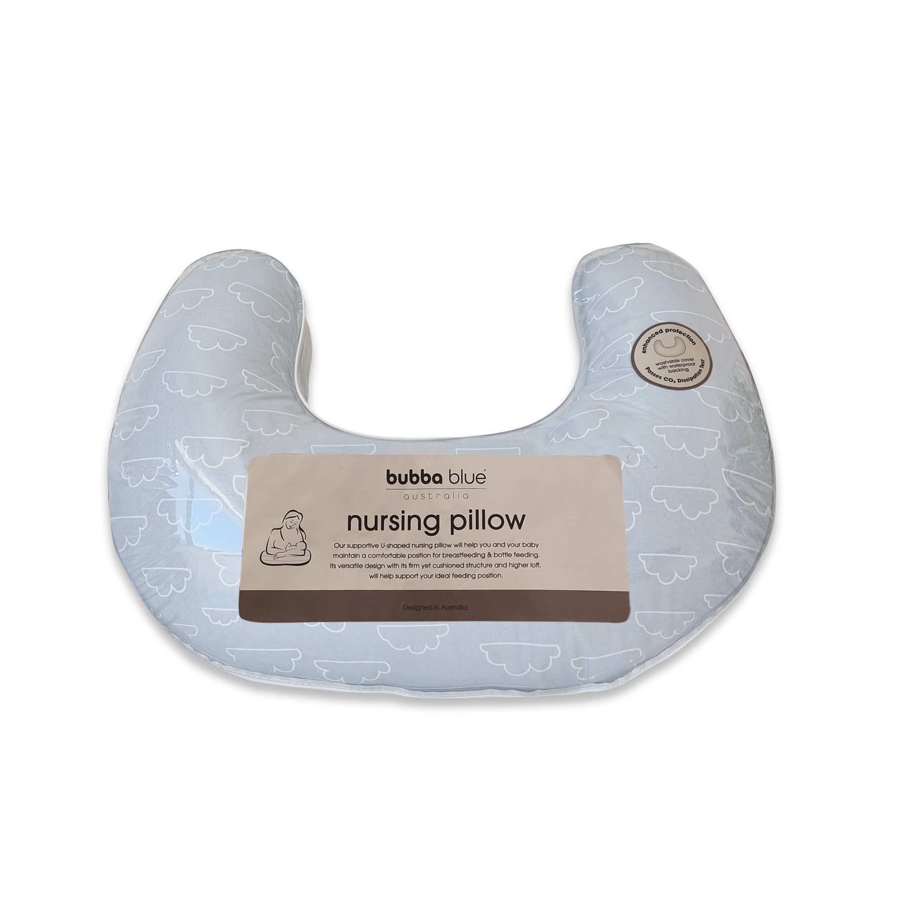 Nordic Nursing Pillow Sky/Mint - Bubba Blue Australia