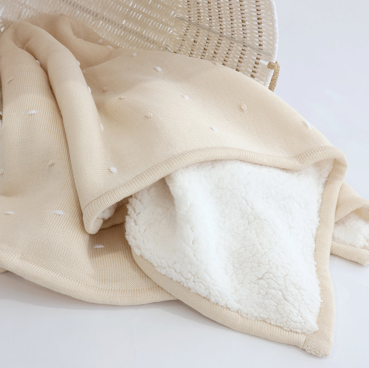 Confetti Knit Blanket - Sand - Bubba Blue Australia