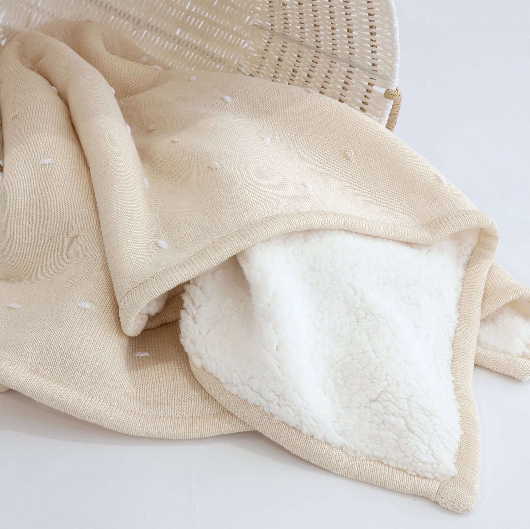 Confetti Knit Blanket - Sand - Bubba Blue Australia