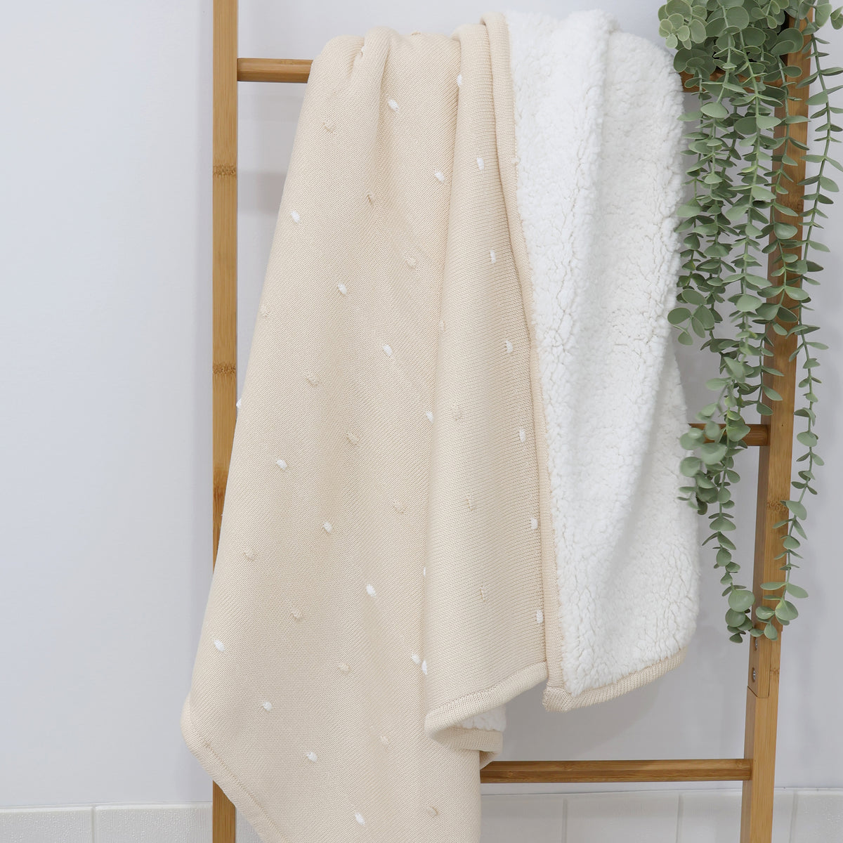 Confetti Knit Blanket - Sand - Bubba Blue Australia