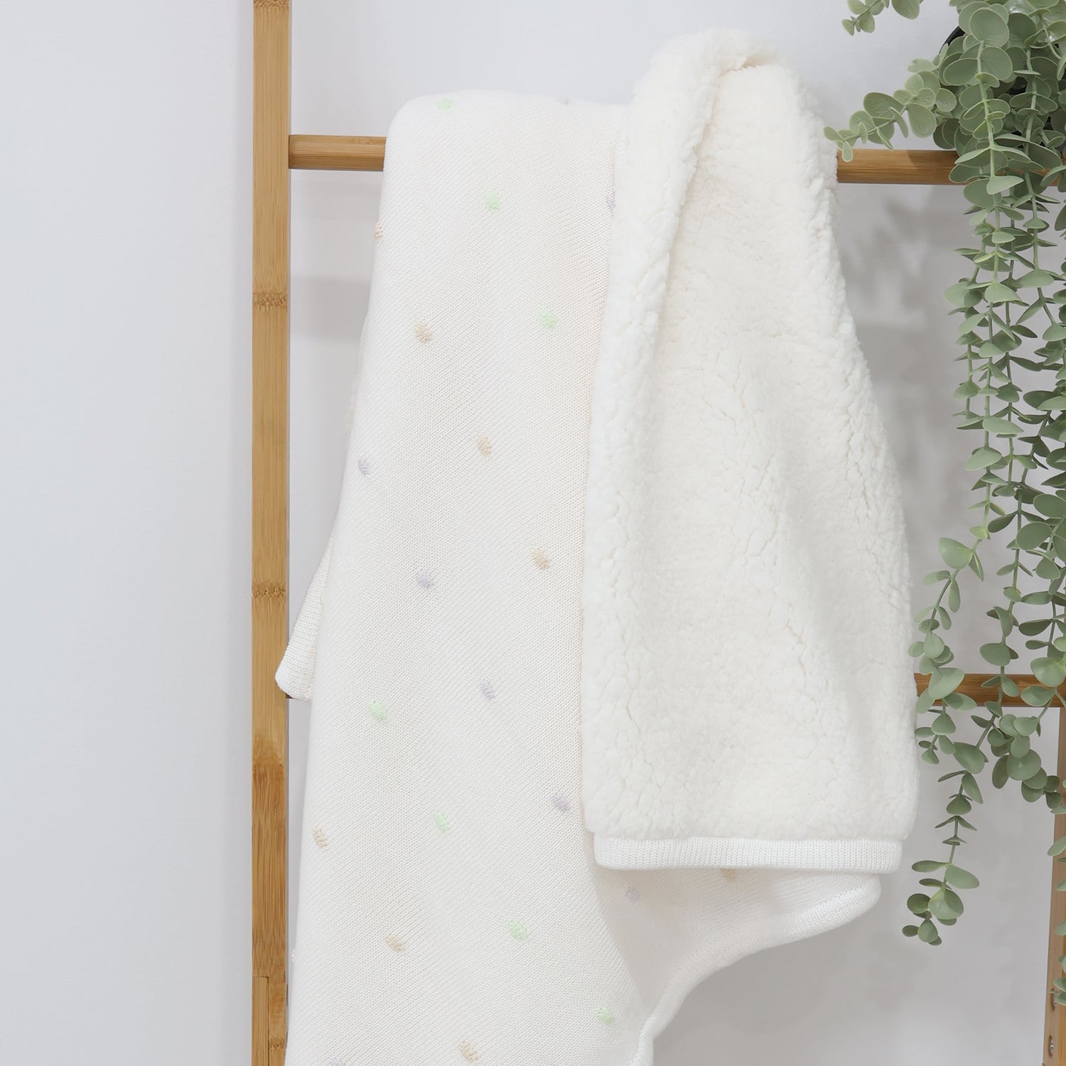 Confetti Knit Blanket - White - Bubba Blue Australia