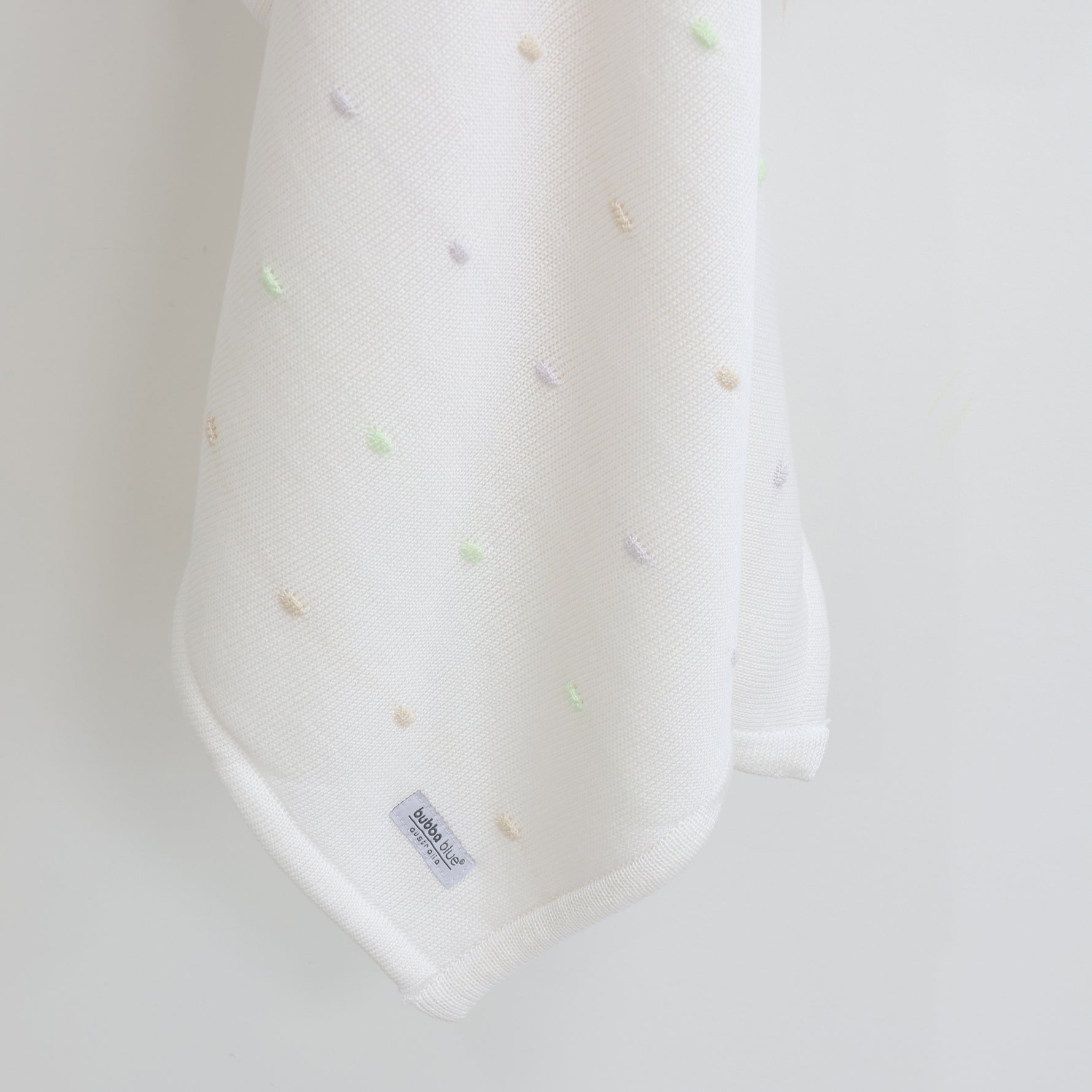 Confetti Knit Blanket - White - Bubba Blue Australia