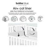 Nordic Breathe Easy® Air+ Cot Liner Dusty Berry/Rose - Bubba Blue Australia
