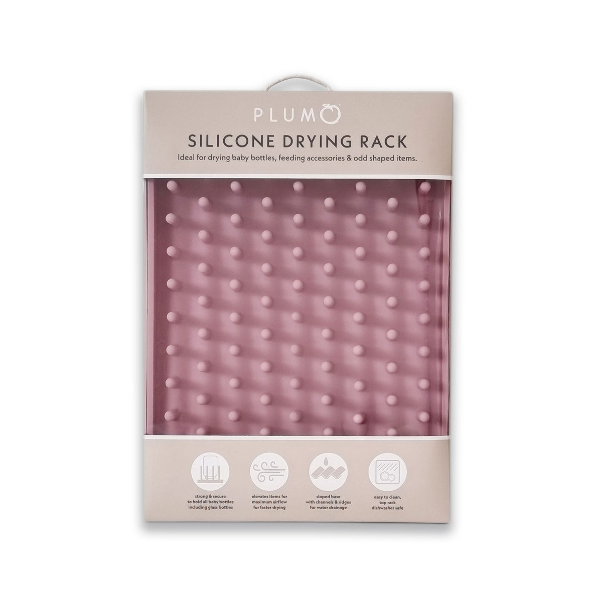 PLUM Hedgehog Silicone Drying Rack - Dusty Berry - Bubba Blue Australia