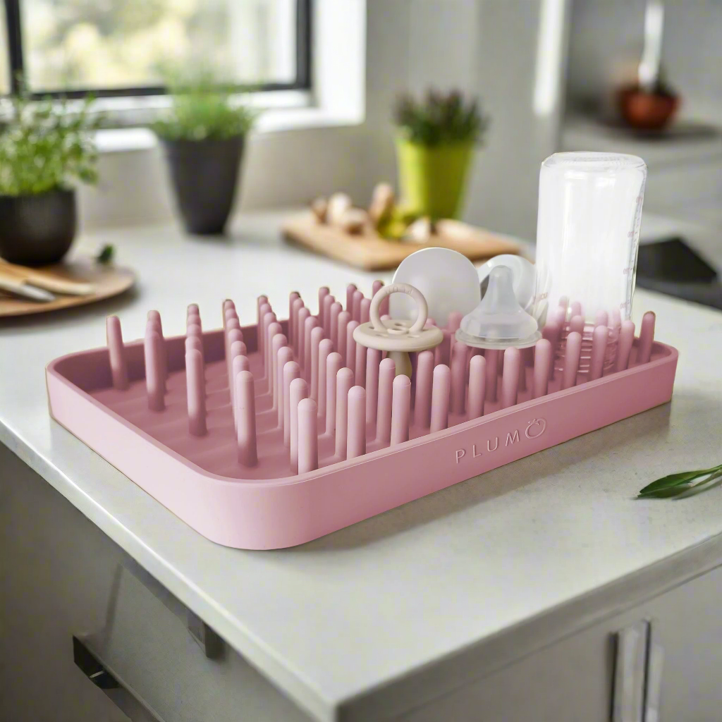 PLUM Hedgehog Silicone Drying Rack - Dusty Berry - Bubba Blue Australia