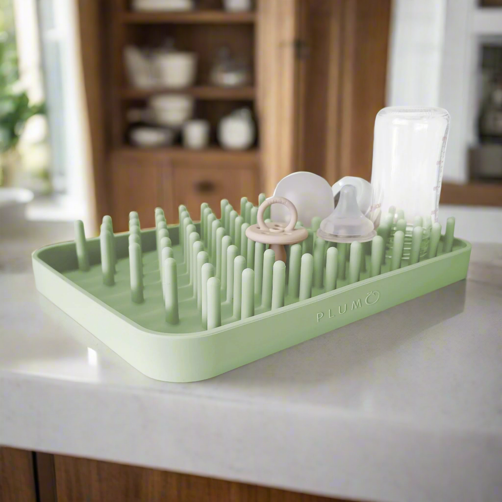 PLUM Hedgehog Silicone Drying Rack - Olive - Bubba Blue Australia