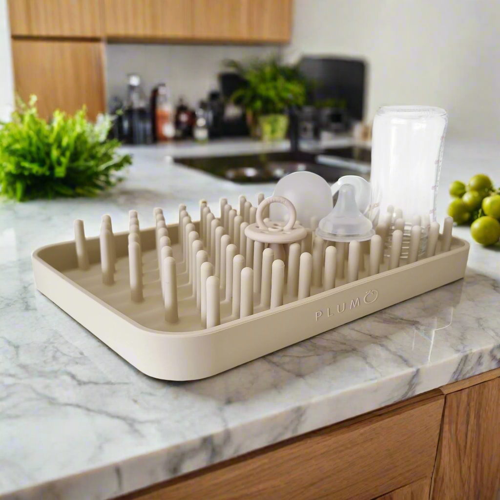 PLUM Hedgehog Silicone Drying Rack - Sand - Bubba Blue Australia