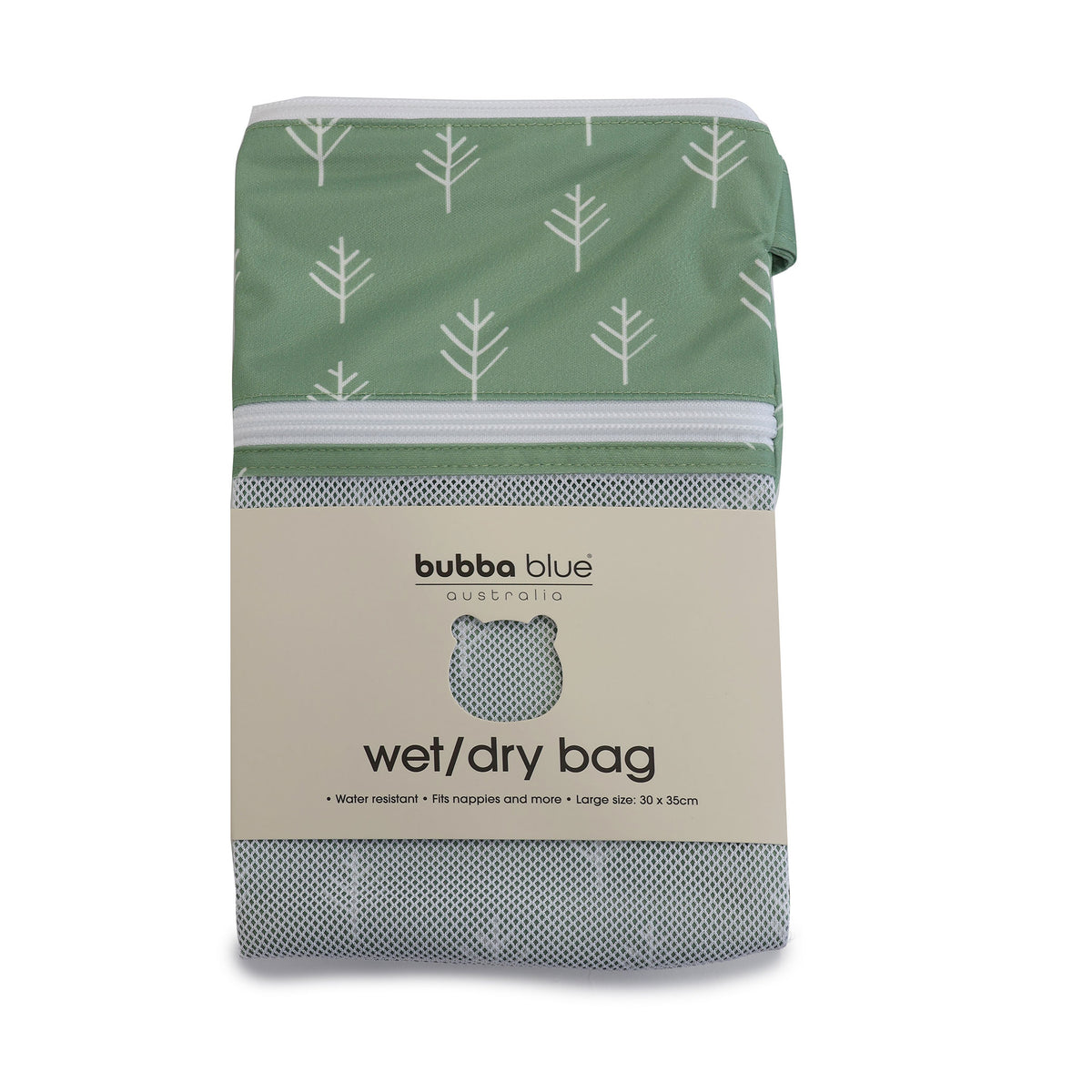 Nordic 2pk Wet/Dry Bags Bundle Forest - 25x28cm & 30x35cm - Bubba Blue Australia