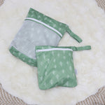 Nordic 2pk Wet/Dry Bags Bundle Forest - 25x28cm & 30x35cm - Bubba Blue Australia