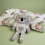 Aussie Animals Koala Muslin Swaddle Wrap and Knit Rattle Toy Gift Set - Bubba Blue Australia