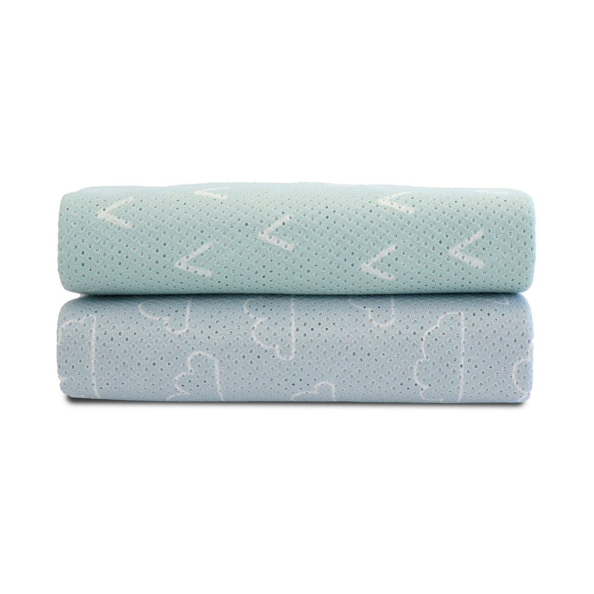 Nordic 2pk AIR+ Mesh Nursing Scarf Sky/Mint - Bubba Blue Australia