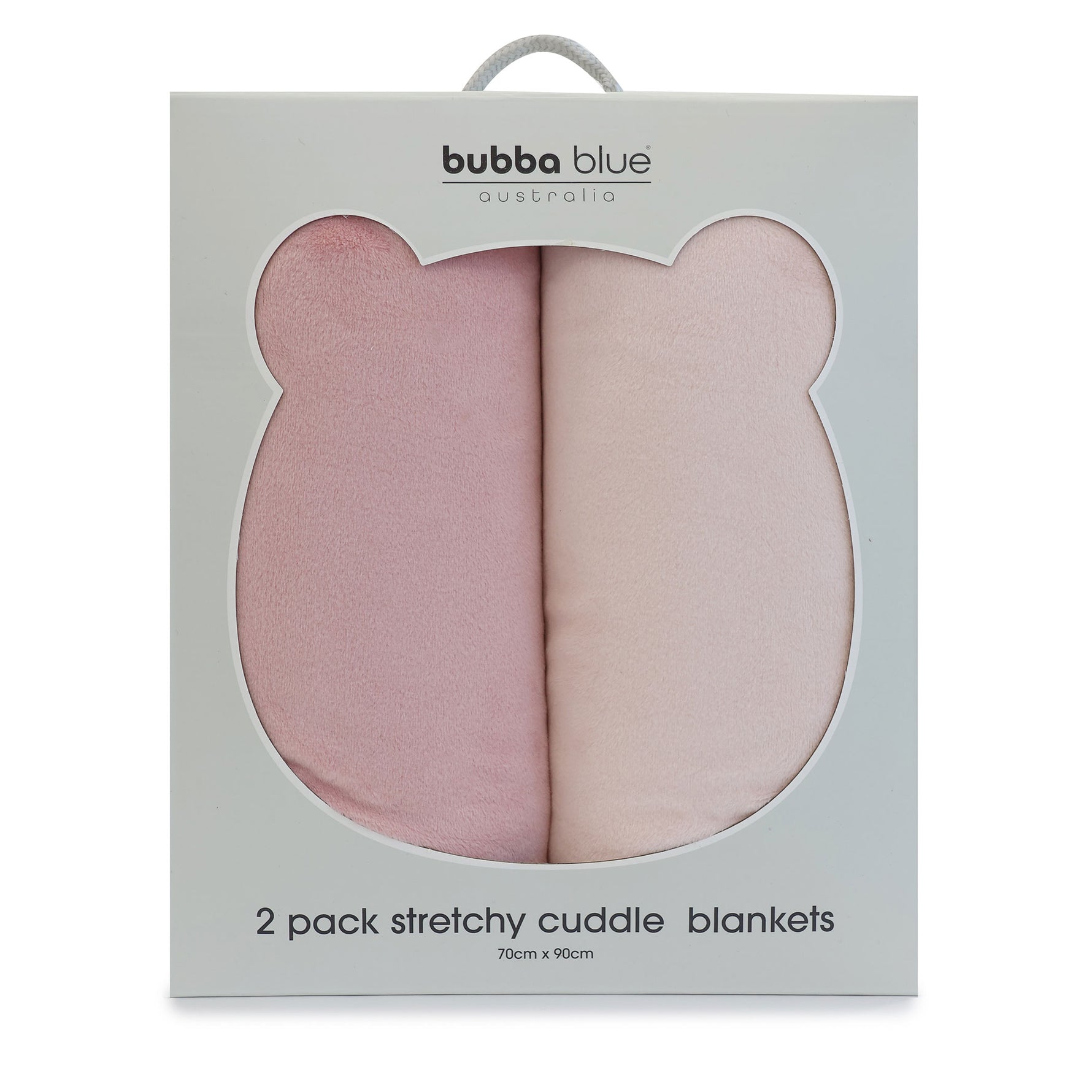 Nordic 2PK Stretchy Velour Cuddle Blankets - Berry/Rose - Bubba Blue Australia