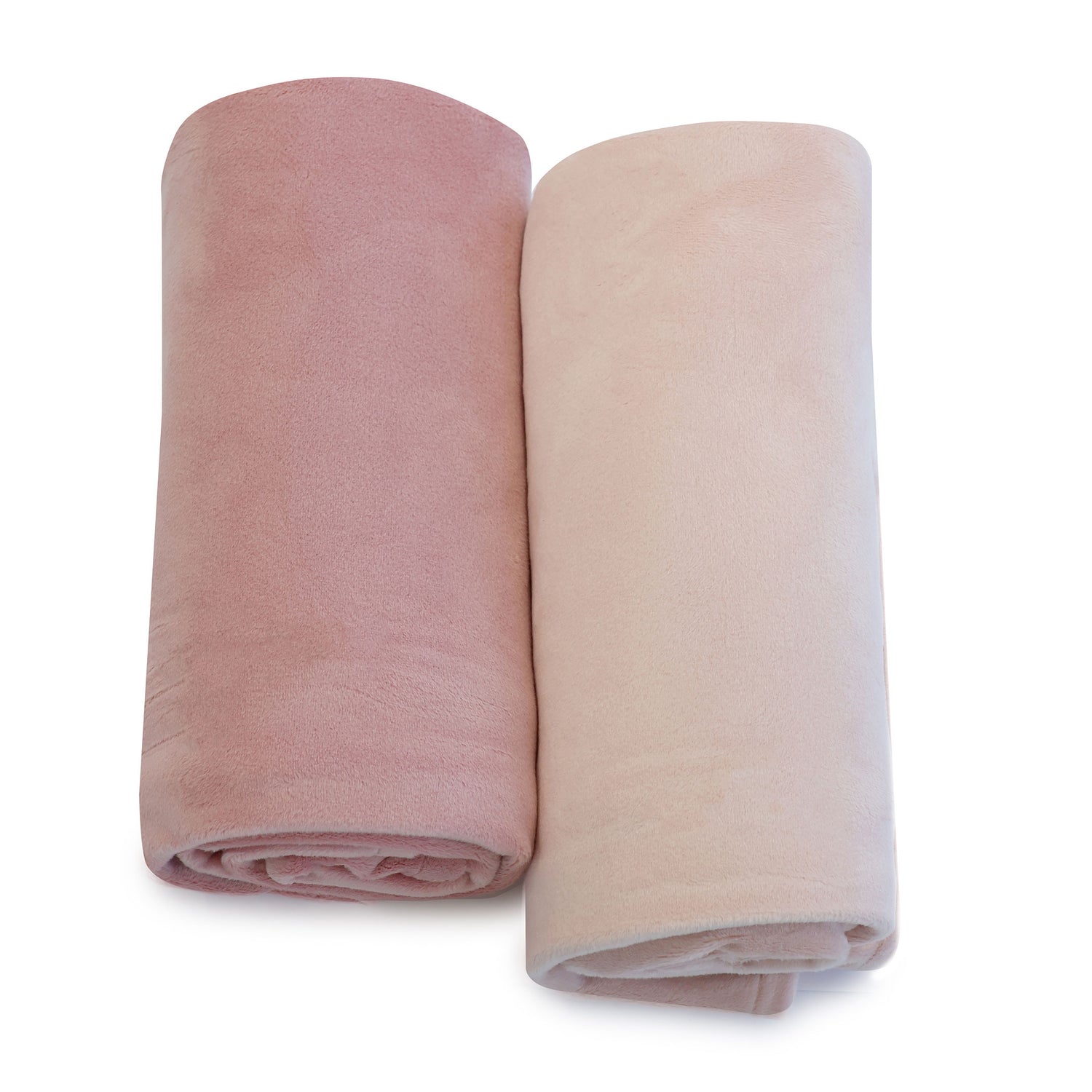 Nordic 2PK Stretchy Velour Cuddle Blankets - Berry/Rose - Bubba Blue Australia