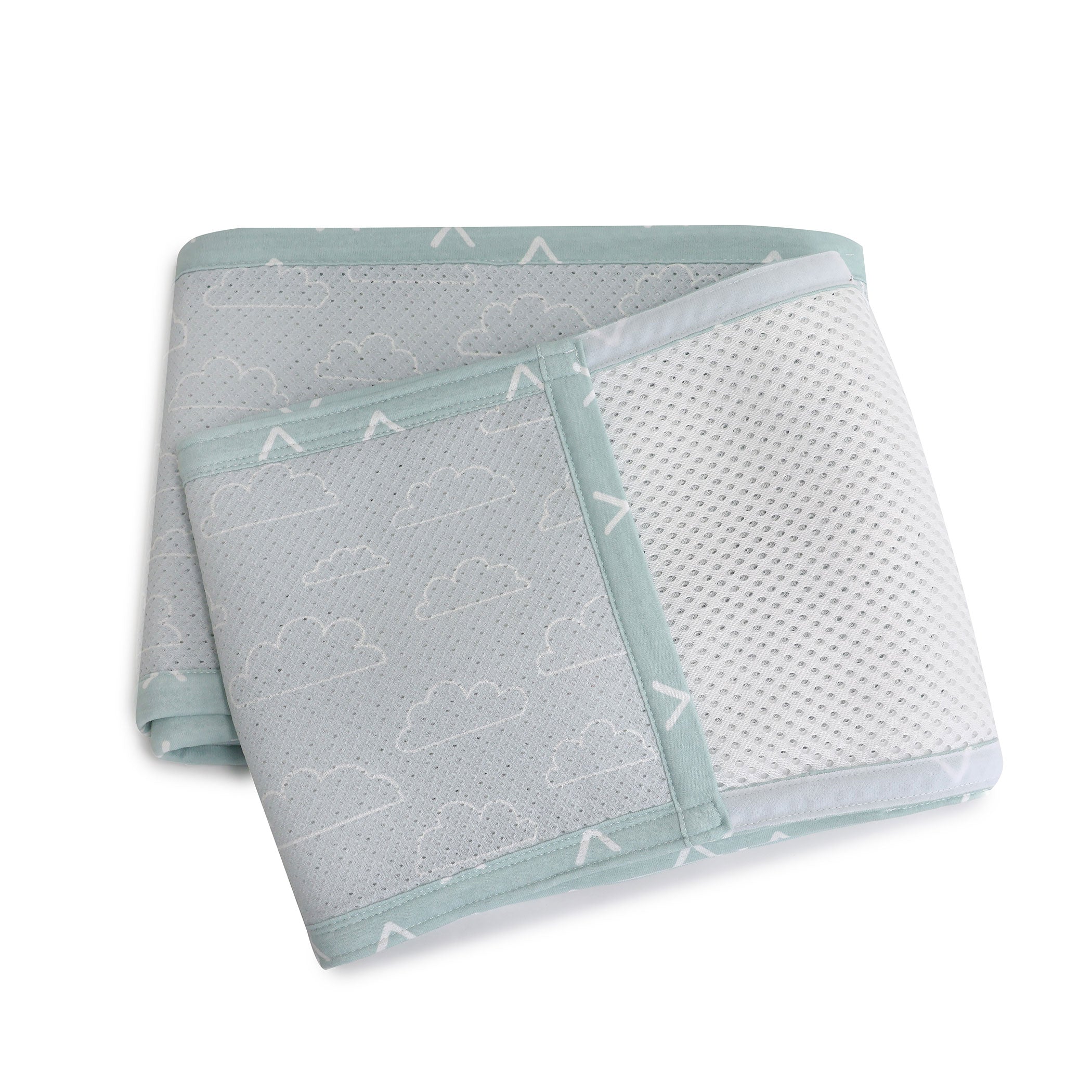 Nordic Breathe Easy® Air+ Cot Liner Dusty Sky/Mint