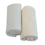Nordic 2PK Stretchy Velour Cuddle Blankets - Grey/Sand - Bubba Blue Australia