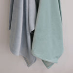 Nordic 2PK Stretchy Velour Cuddle Blankets - Sky/Mint - Bubba Blue Australia