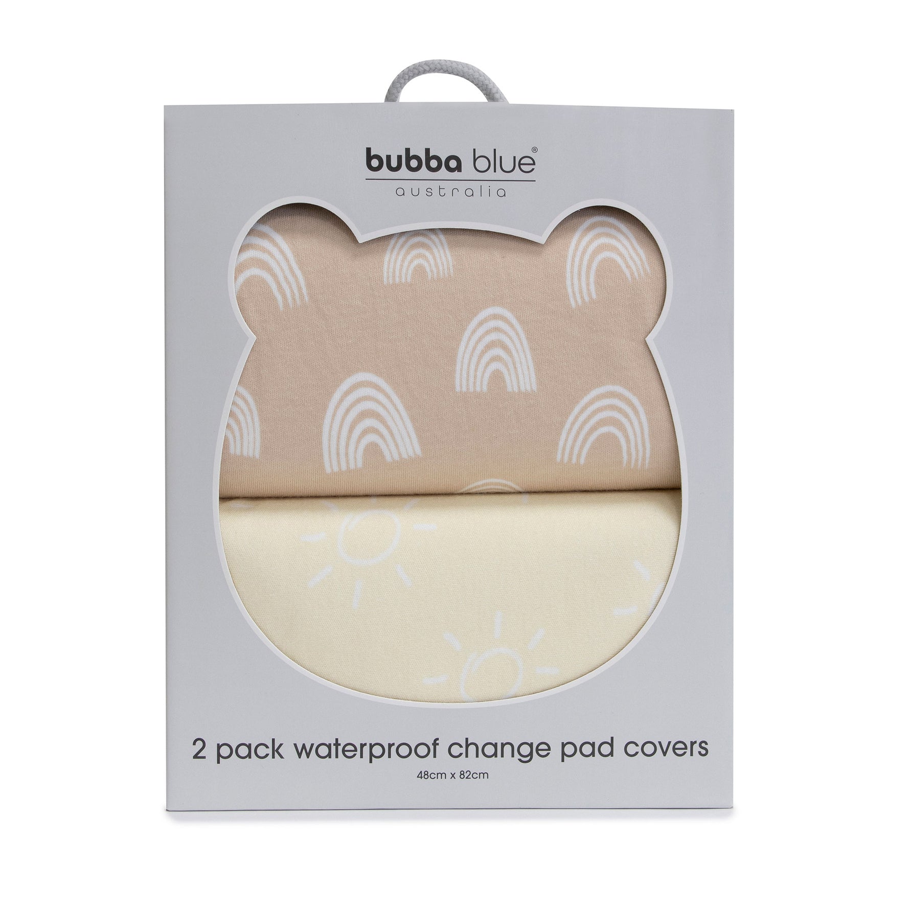 Nordic 2pk Waterproof Change Pad Covers Vanilla/Latte - Bubba Blue Australia