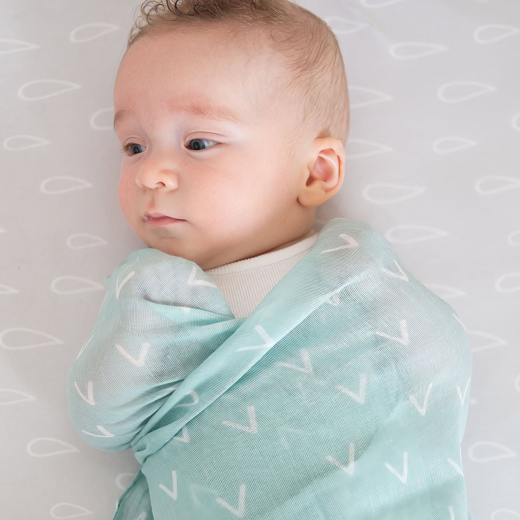 Nordic 3pk Muslin Wraps Dusty Sky/Mint - Bubba Blue Australia