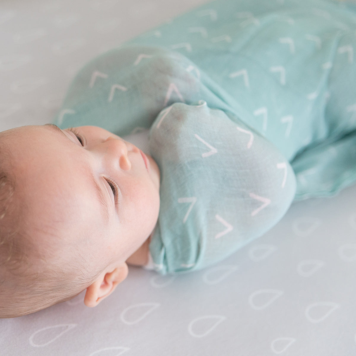 Nordic 3pk Muslin Wraps Dusty Sky/Mint - Bubba Blue Australia