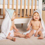 Nordic 2pk Hooded Towel Dusty Sky/Mint - Bubba Blue Australia