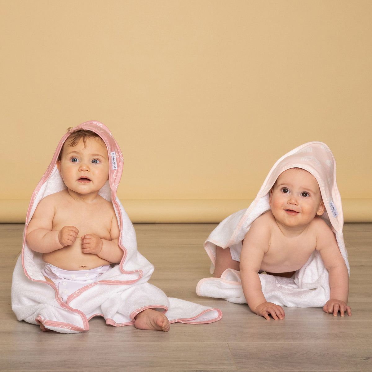 Nordic 2pk Hooded Towel Dusty Berry/Rose - Bubba Blue Australia