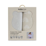 Nordic 2pk AIR+ Mesh Nursing Scarf Grey/Sand - Bubba Blue Australia