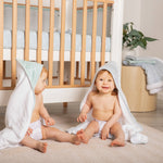 Nordic 2pk Hooded Towel Dusty Sky/Mint - Bubba Blue Australia