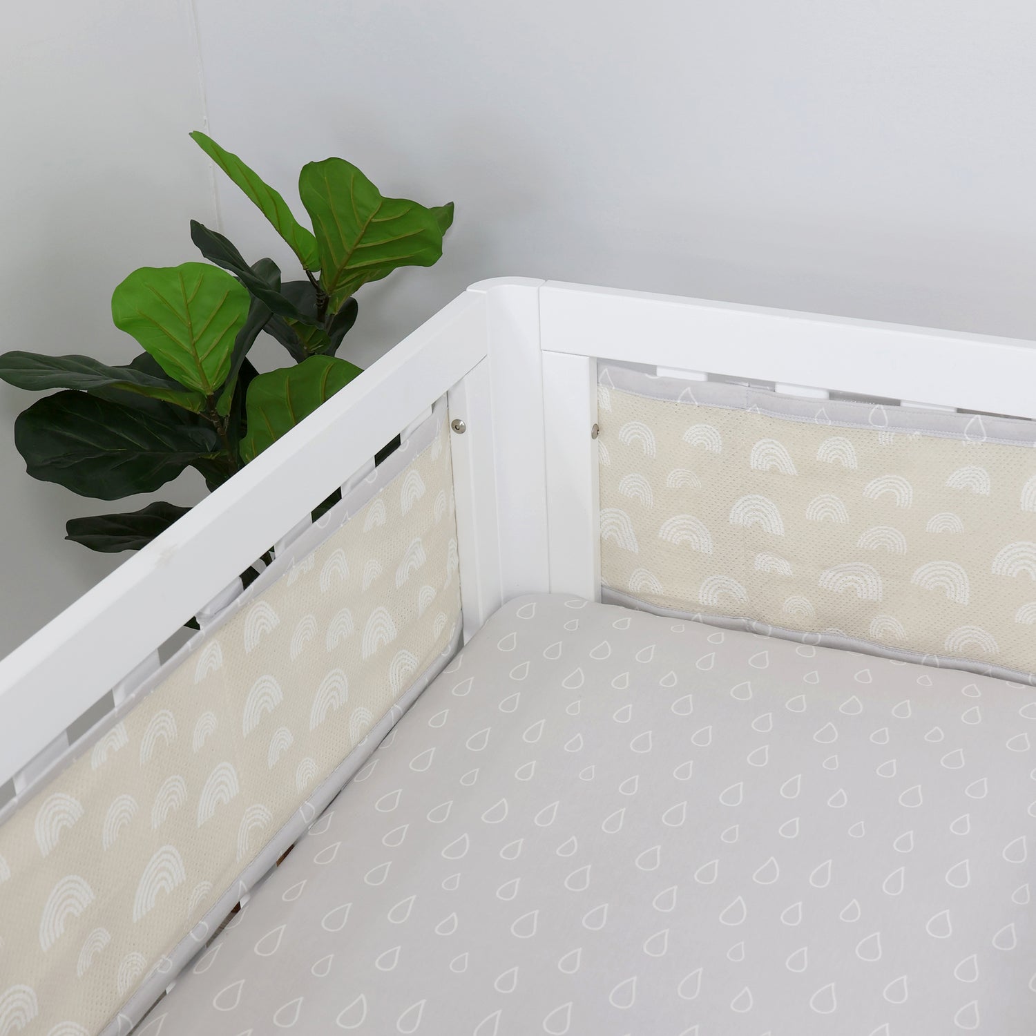 Nordic Air+ Cot Liner Grey/Sand - Bubba Blue Australia