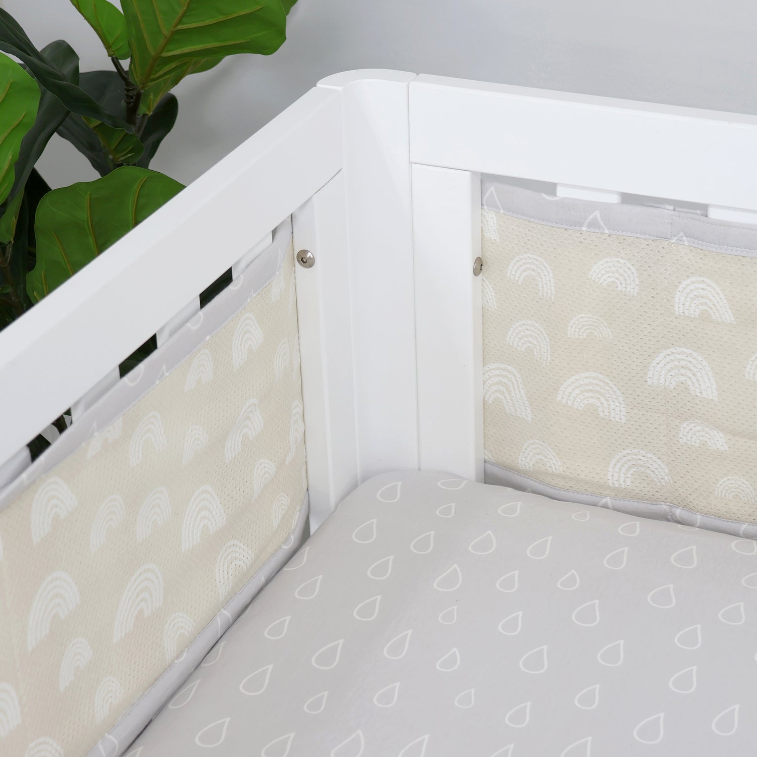Nordic Air+ Cot Liner Grey/Sand - Bubba Blue Australia