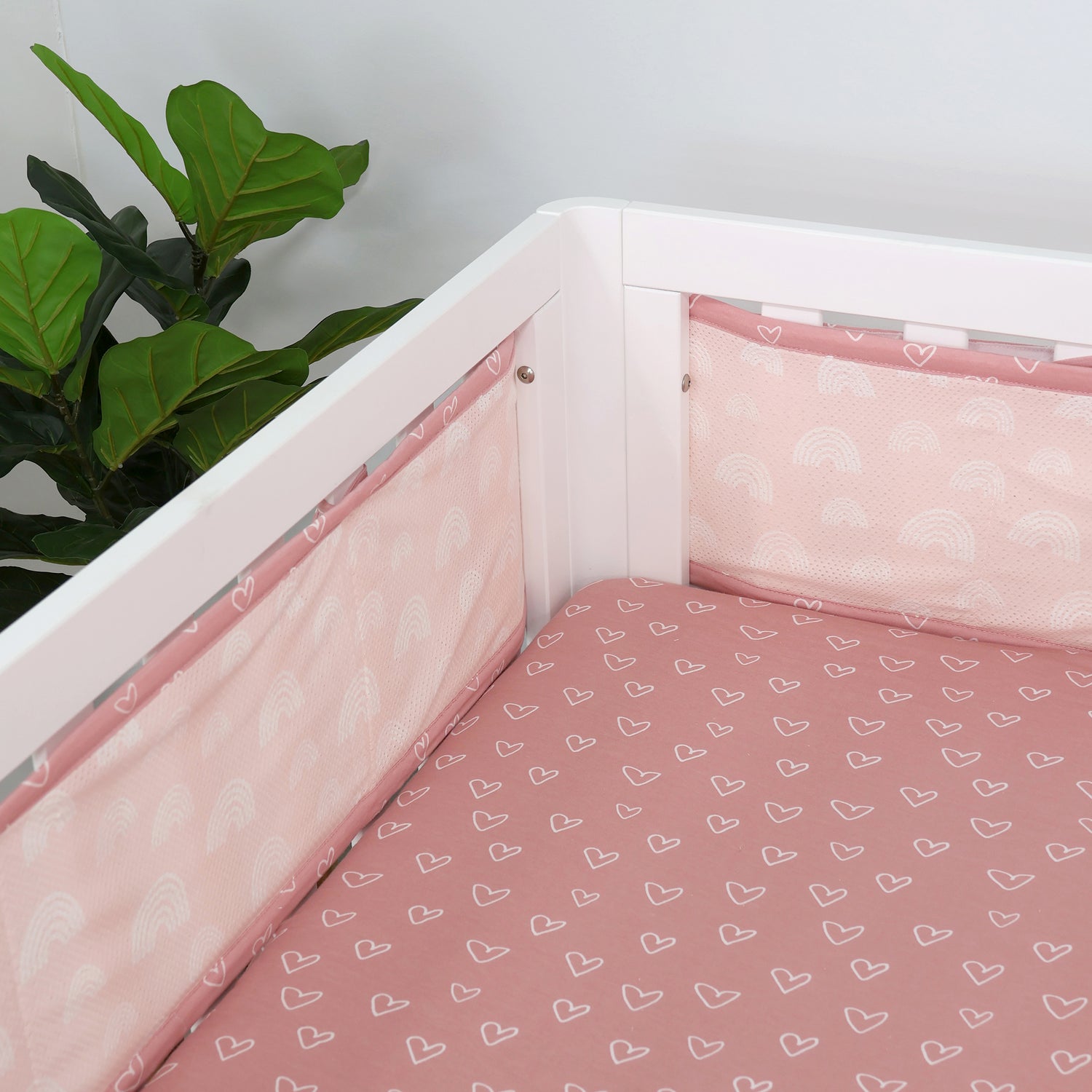 Nordic Air+ Cot Liner Dusty Berry/Rose - Bubba Blue Australia