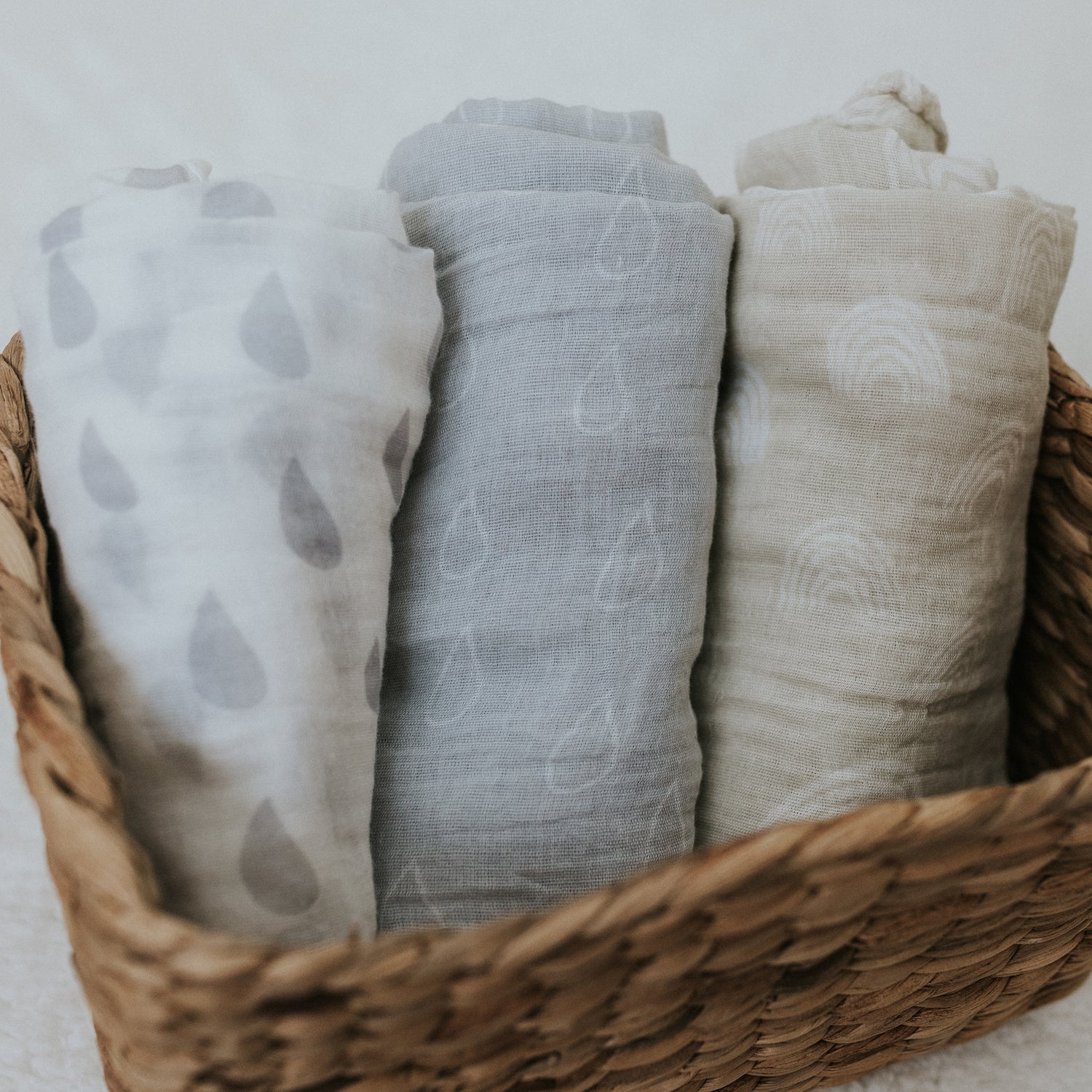 Nordic 3pk Muslin Wraps Grey/Sand - Bubba Blue Australia