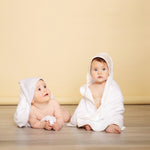 Nordic 2pk Hooded Towels Grey/Sand - Bubba Blue Australia
