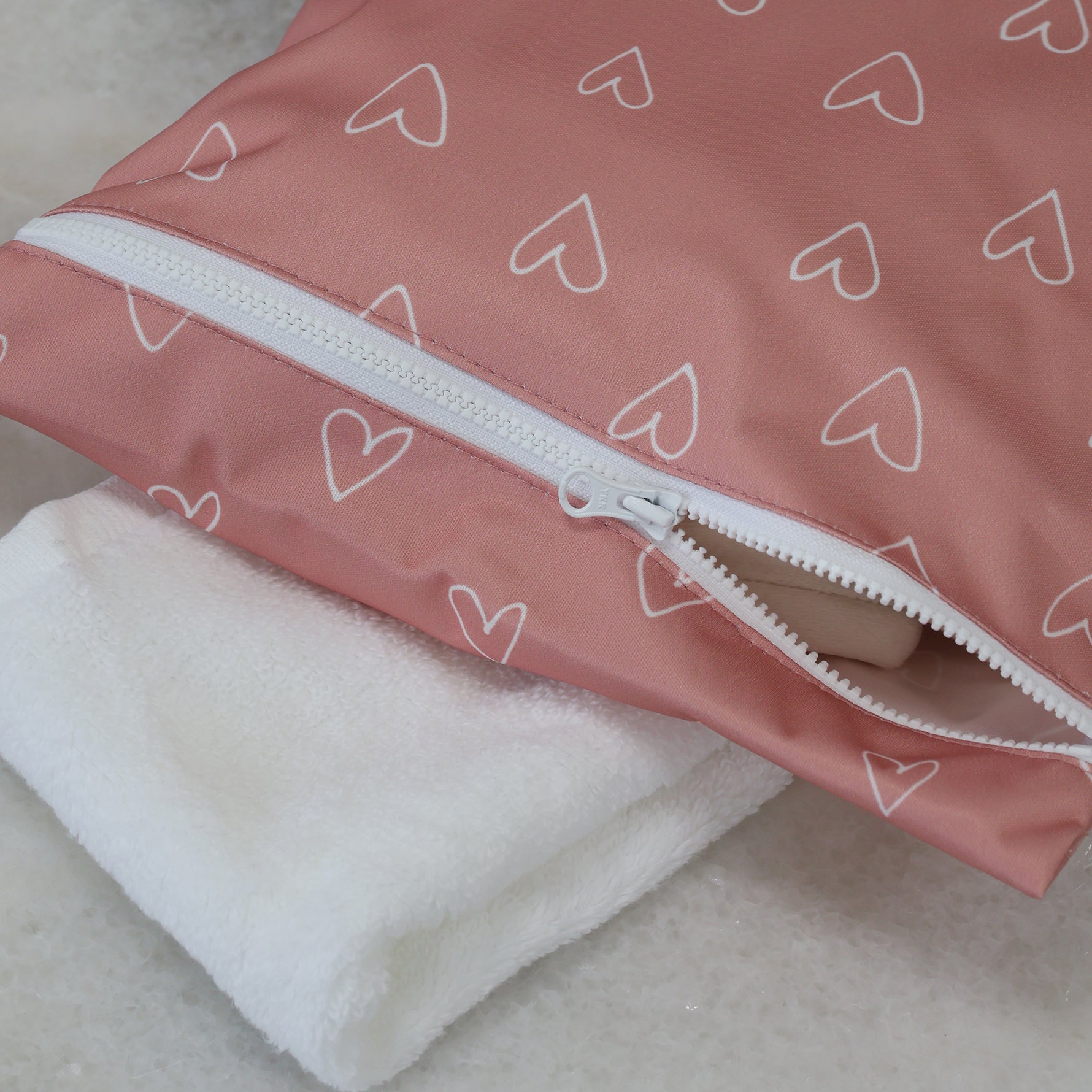 2x Nordic Wet Bag Bundle - Berry Hearts & Sand Rainbow - Bubba Blue Australia