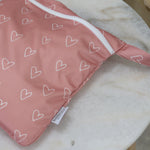 2x Nordic Wet Bag Bundle - Berry Hearts & Sand Rainbow - Bubba Blue Australia