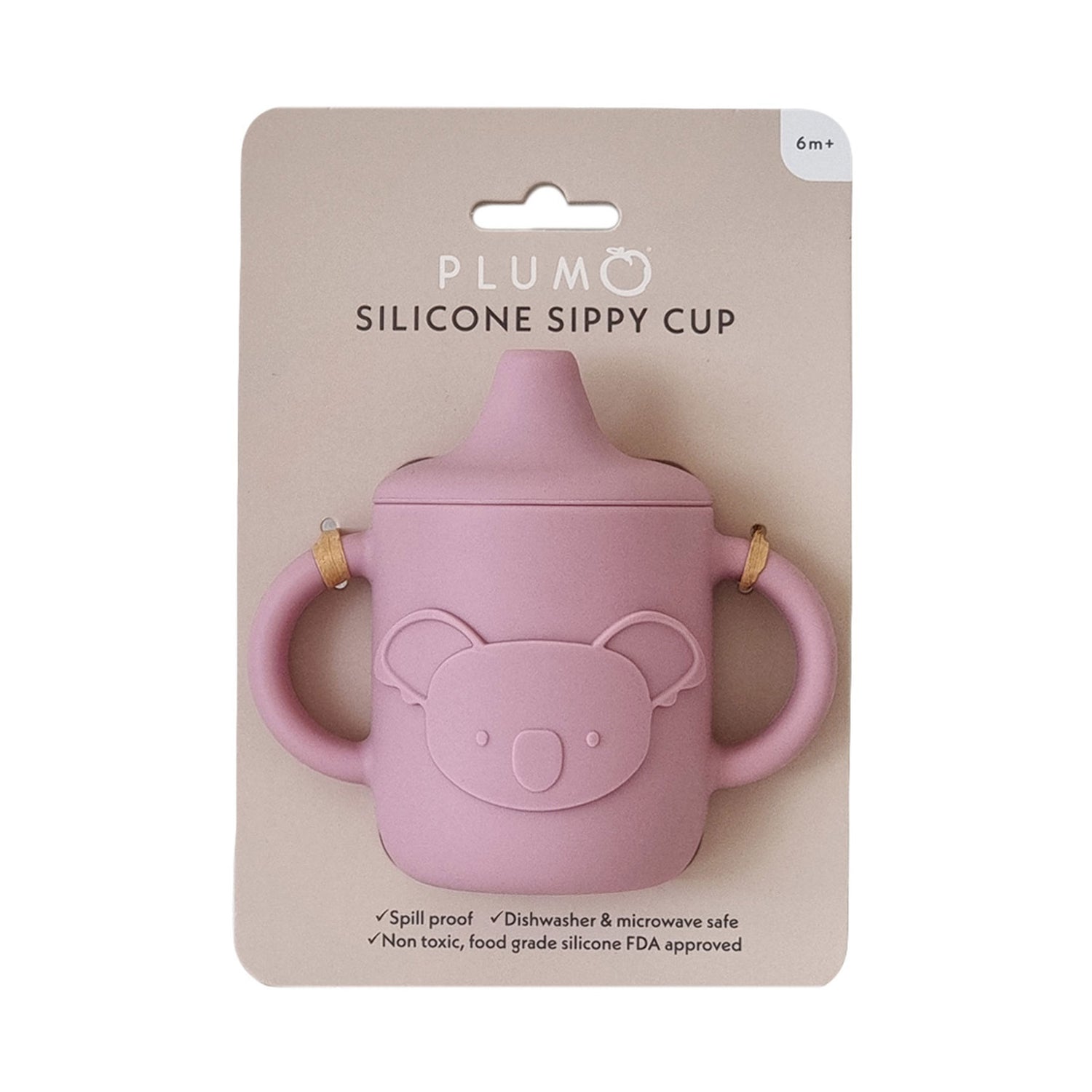 Plum Silicone Koala Sippy Cup - Dusty Berry - Bubba Blue Australia