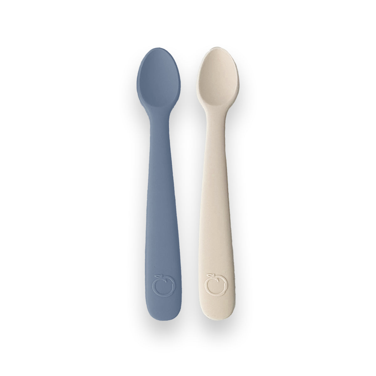 PLUM 2 Pack First Feeding Spoons - Steel Blue & Sand - Bubba Blue Australia