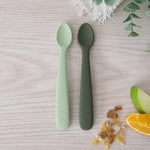 PLUM 2 Pack First Feeding Spoons - Pesto & Olive - Bubba Blue Australia