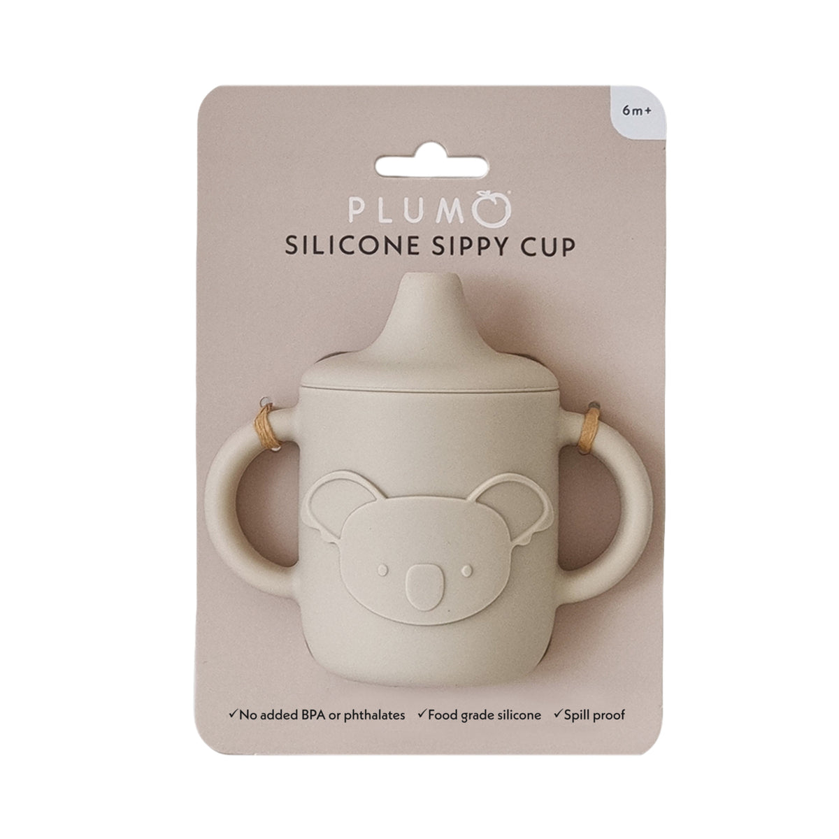 Plum Silicone Koala Sippy Cup - Sand - Bubba Blue Australia