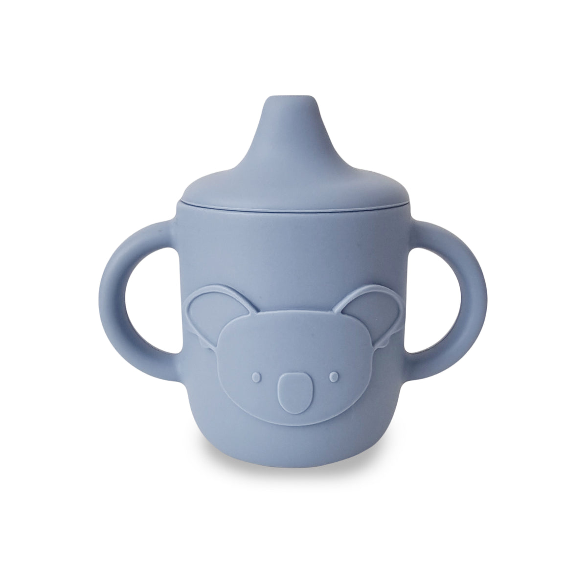 Plum Silicone Koala Sippy Cup - Steel Blue - Bubba Blue Australia
