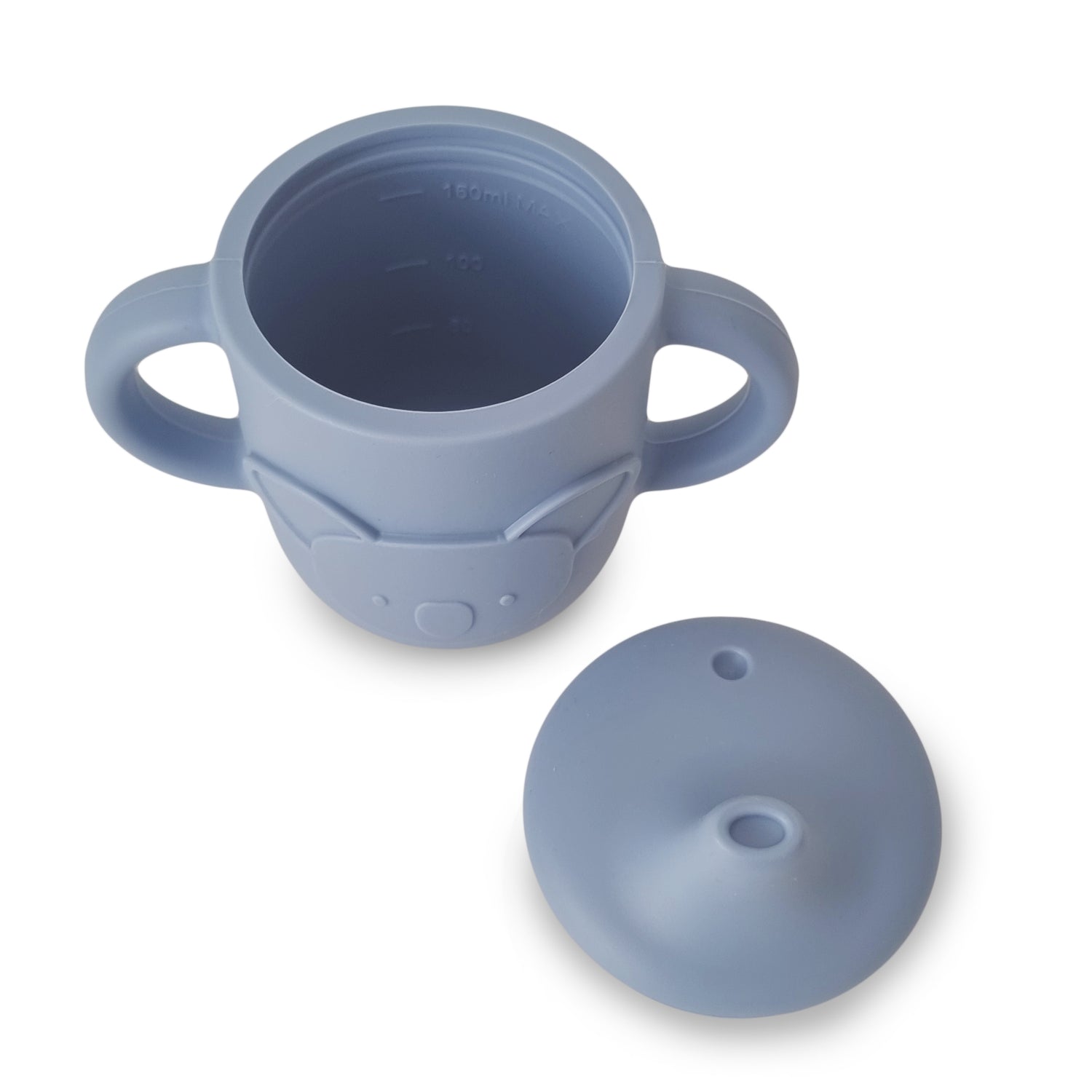 Plum Silicone Koala Sippy Cup - Steel Blue - Bubba Blue Australia