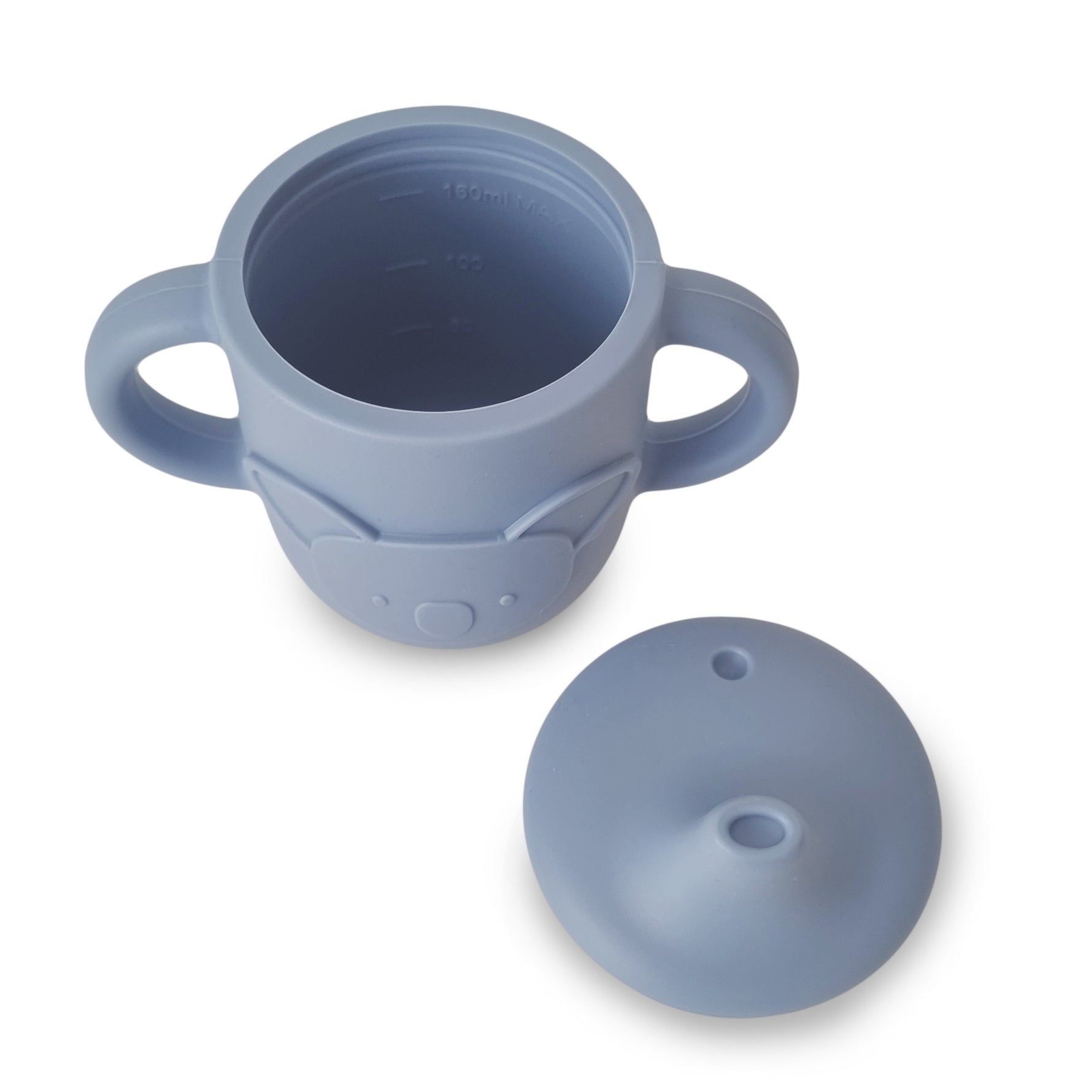 Plum Silicone Koala Sippy Cup - Steel Blue - Bubba Blue Australia